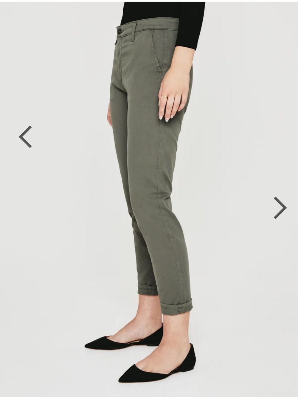 AG Adriano Goldschmied Slim Khaki Crop